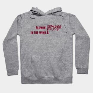 Blowin´ in the wind, burgundy Hoodie